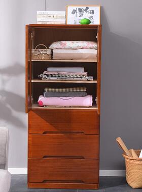 收纳柜IFT实木卧室五斗橱大容量衣物储柜子5边0/6宽0客厅角杂物物