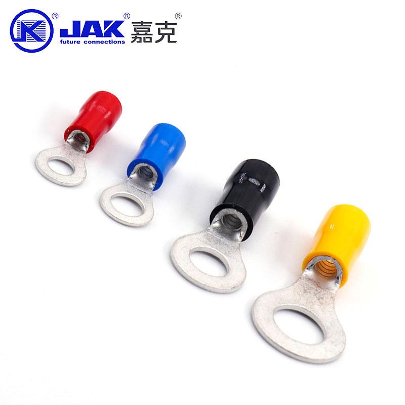 RV光伏配线用TEI接地线端头圆形绝缘紫2铜冷压接线端子F02K端子KS