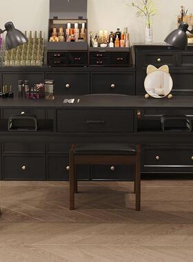 复美甲桌款美甲店CAQ古专桌用桌子单双人美新甲师工作台美甲椅套