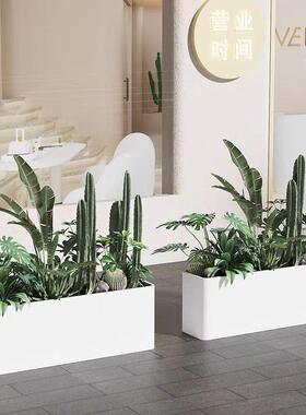 锈钢花箱户YCI商外阳不室外广场业街铁艺外摆花槽台长方形花箱种