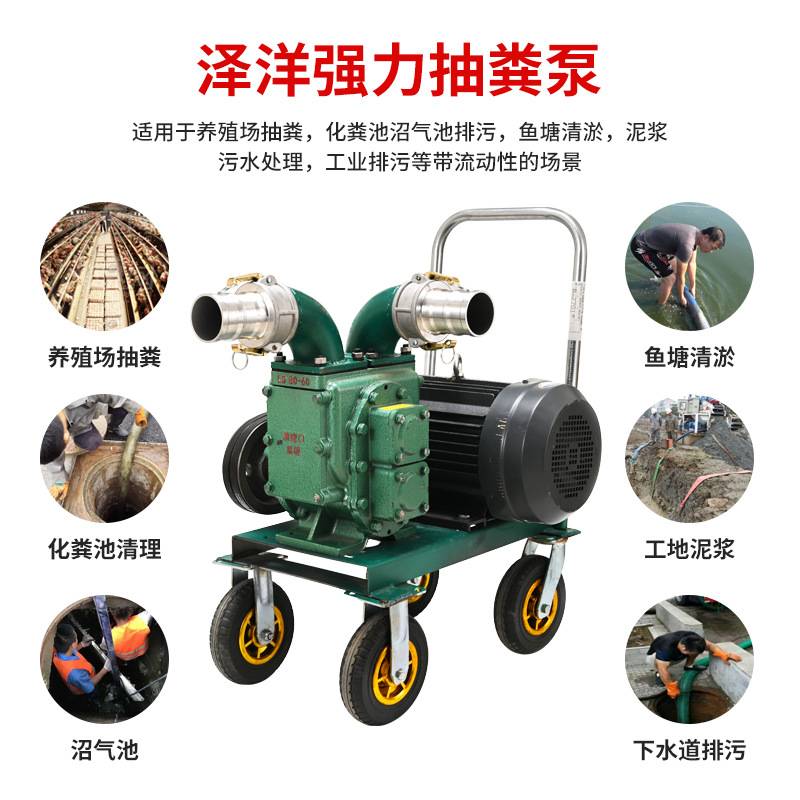 泽洋抽粪泵养殖场自吸猪粪抽粪机家用化粪池无堵塞排污水泥浆水泵