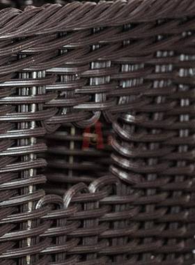 环保P仿藤PAQ编织黑色方形毛巾筐P脏衣篮布篮草筐收桶可水纳洗防