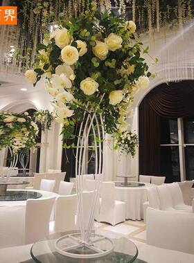 具爆款桌花器婚窗庆铁艺道家居橱装WJO饰品架路引花欧式花器摆件