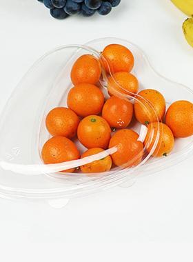 心形水果盒子吸盒车厘子葡萄PGC草莓盒1斤塑装明塑料捞盒透子