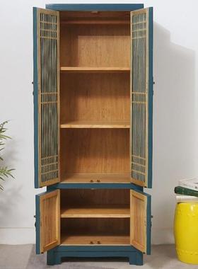 新中式古多功能实木简榆木衣柜复入户家用卧室小79069户型易衣可