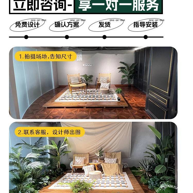 仿真植物造景大型龙血铁盆景室内楼梯下橱窗装饰假绿植