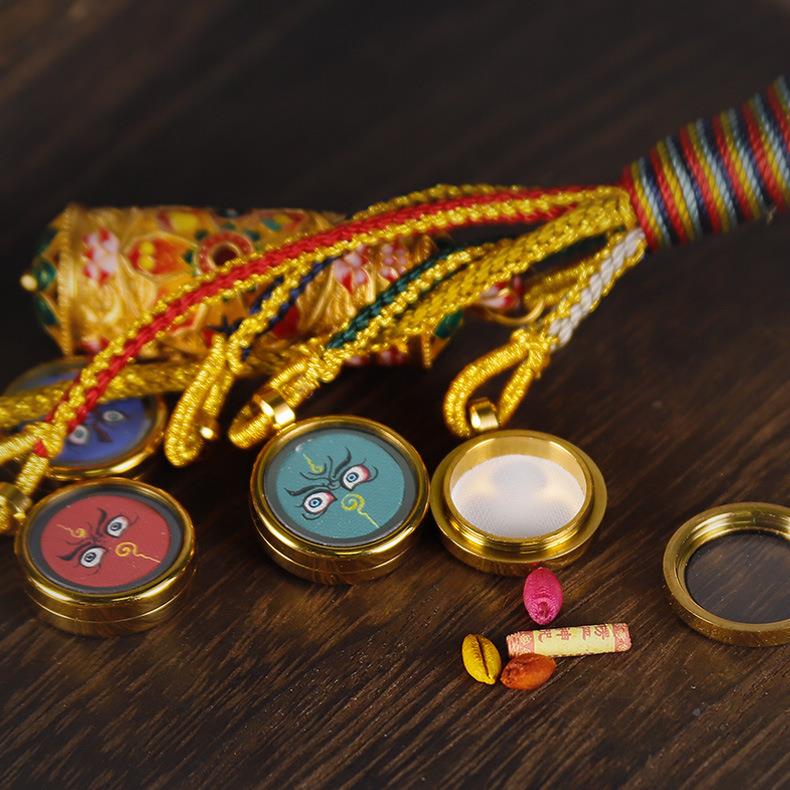 025年藏式饰五路财神唐车内编卡五台车挂手工975卡绳汽车吊汽车2