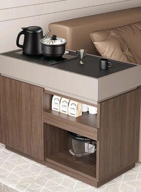式极移动茶水柜烧壶一体边几简现NAW水代家用客厅沙意发侧边柜可