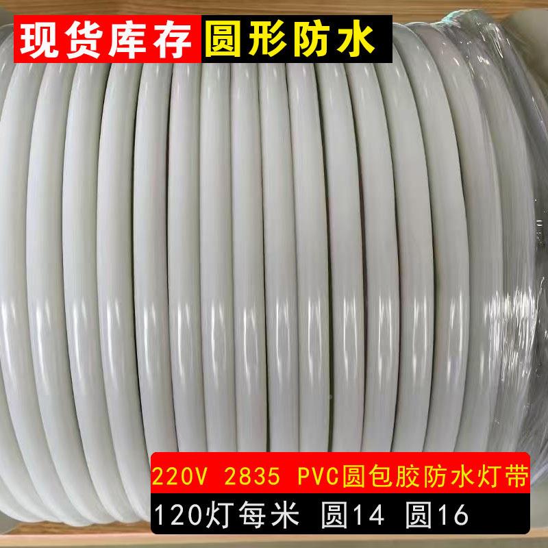 高压2835P圆V圆形包胶水灯C带圆141DB-SMD-R6每米120灯霓虹节日防