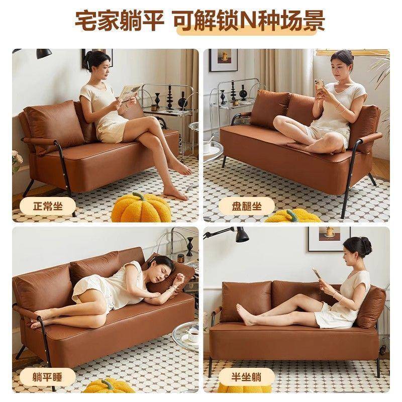 复古单人发客艺厅新ZMJ款简约现代租房沙网红款双人小户出型布沙