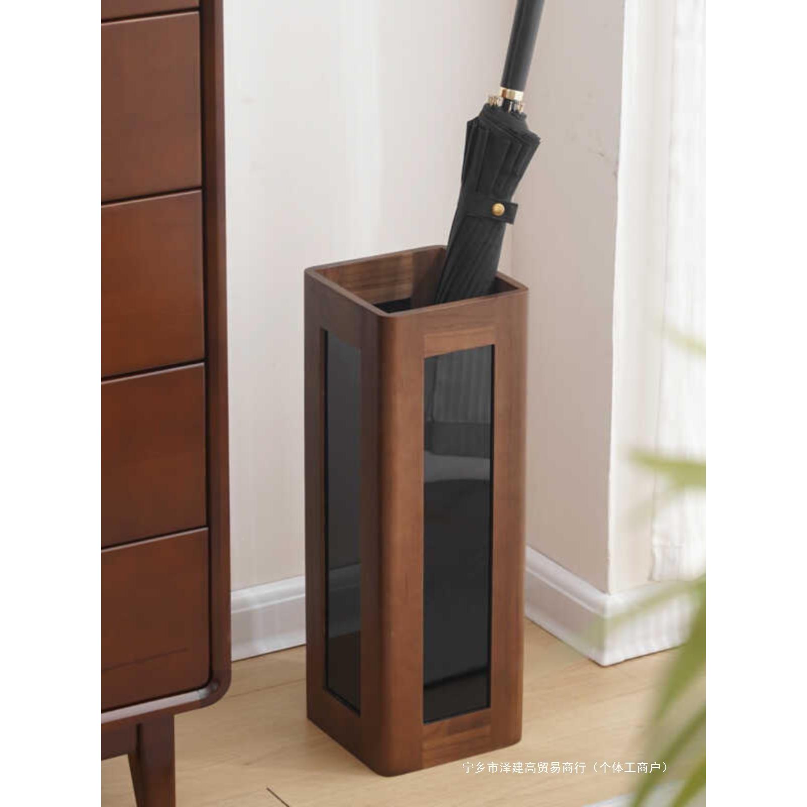 雨伞收纳架家用门口伞桶实商用大容酒量雨伞架店中式木011雨伞收