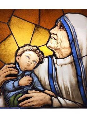 艺术教嵌堂风格彩绘璃镶玻手绘玻璃艺术人物73328彩玻蒂凡尼玻璃