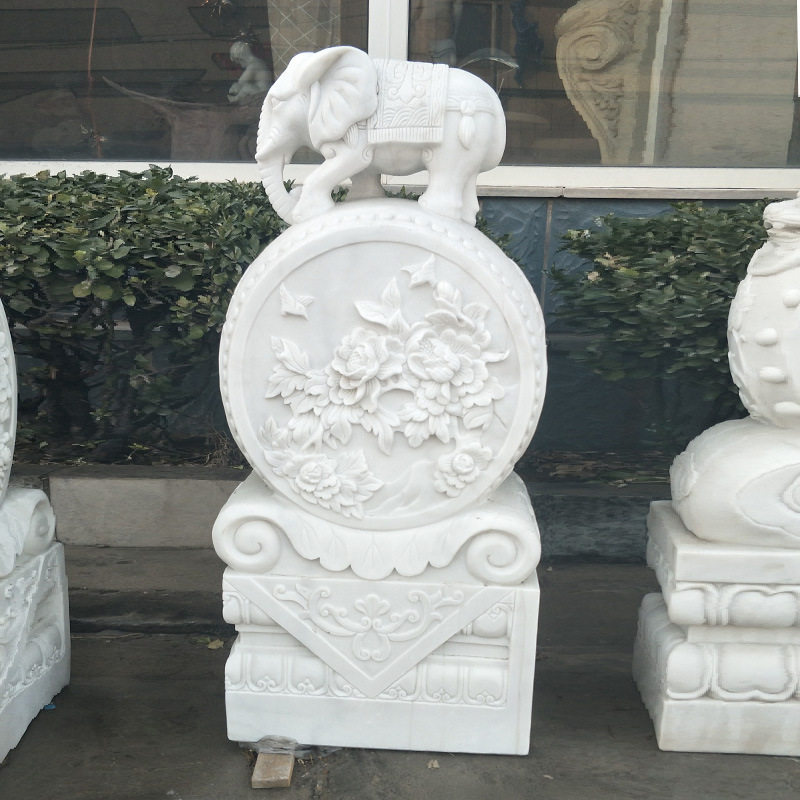 汉白玉仿古抱鼓门墩厂家批发