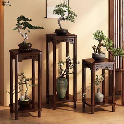 花台实架子客厅落地式置花物架阳台花盆托架中式多层木植2物架厂