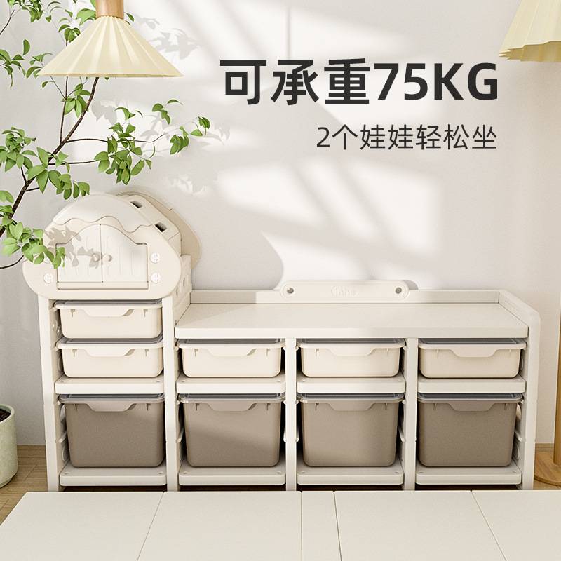 英禾玩具收纳架大容量置物架婴儿家用多层宝宝储物柜分类神器柜子
