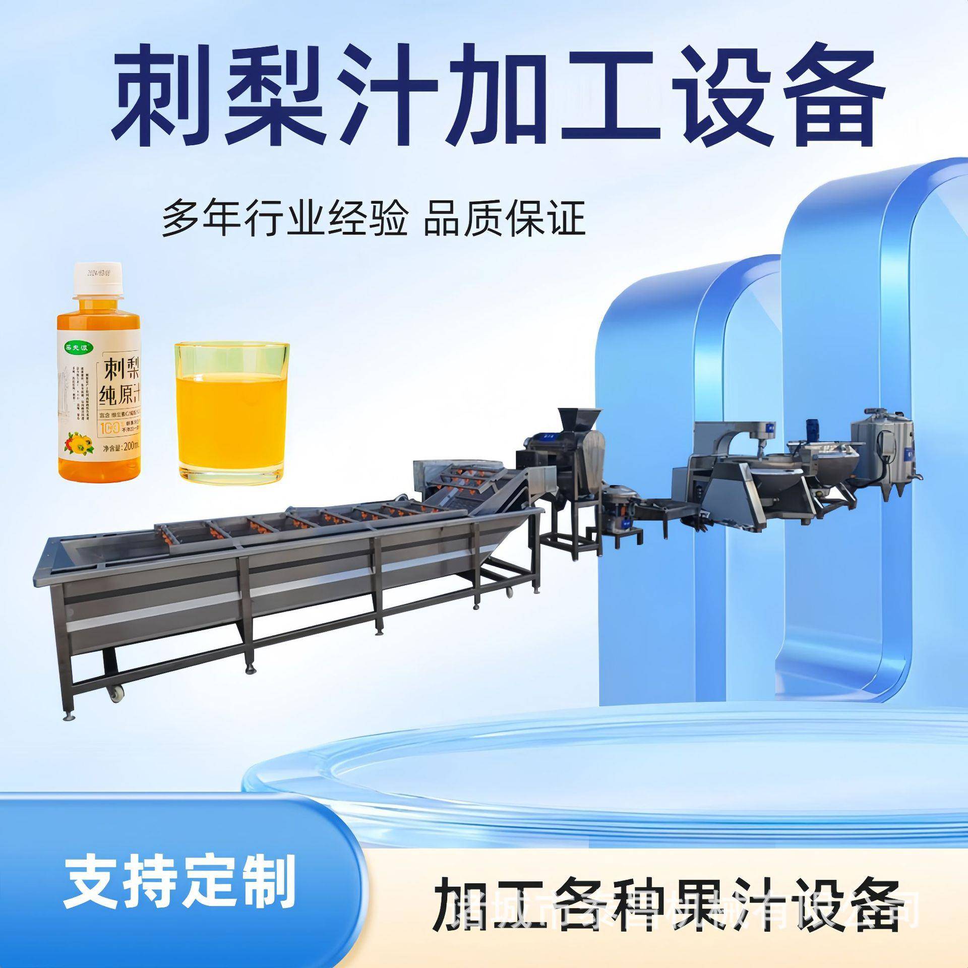 刺梨榨汁整套设备生产线小型刺梨饮料灌装机桃汁杏汁李子汁生产线