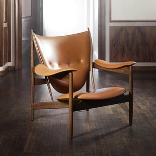 椅主人酋长椅木椅台子单人客厅休闲阳设计师小户型沙DFO发实椅洽