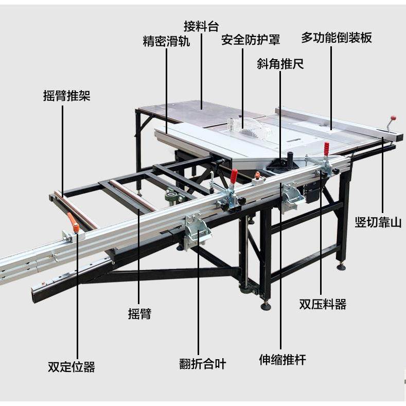 石原木工台锯功能多装修折叠锯COJ台摇臂推台尘无子锯母锯工作台