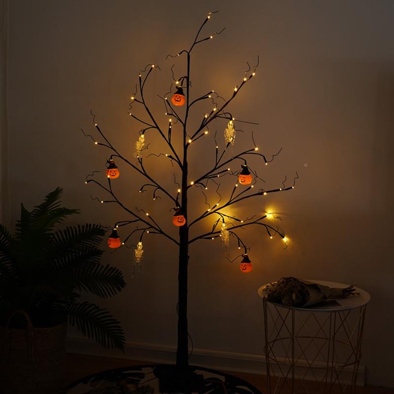 ARB鬼节南瓜骷颅饰LED万圣节低树灯庭院景观房间装仿架真树灯31v