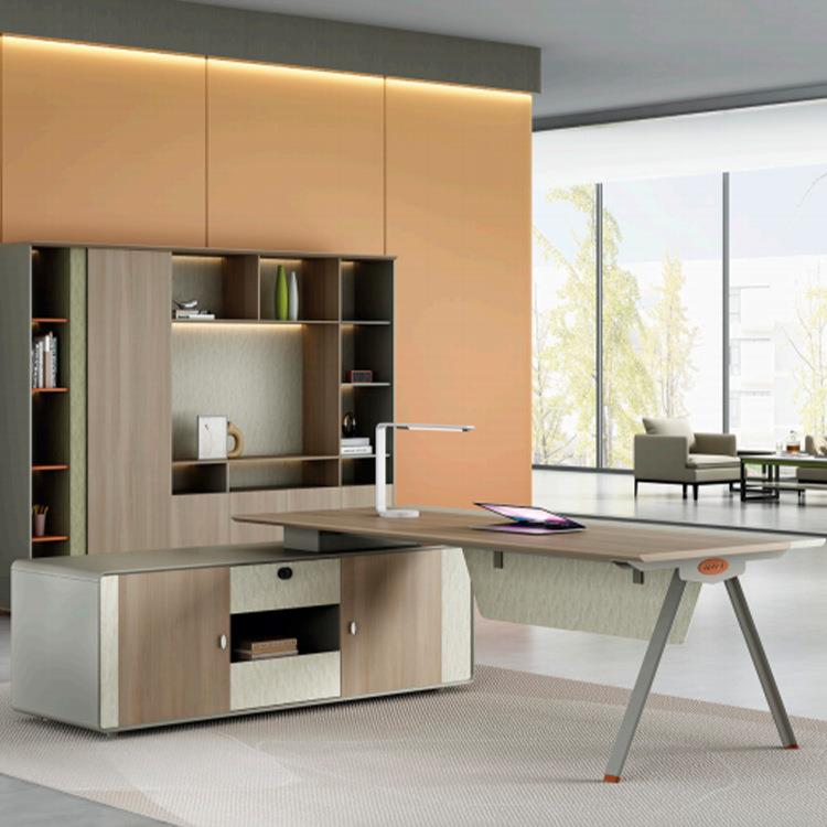 老桌MQQ办大公桌简约现代办公板具办公室桌椅组合经理桌班台电脑