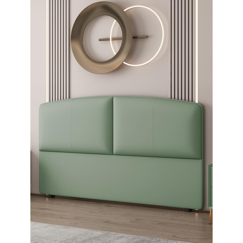 W7科技布头软包床202新靠F77M5HMJ款轻奢简约现代实木背板床头板