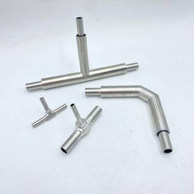 高洁净不锈钢E级双套三弯头气电解抛光通BASZ-E-040路P焊接三通规