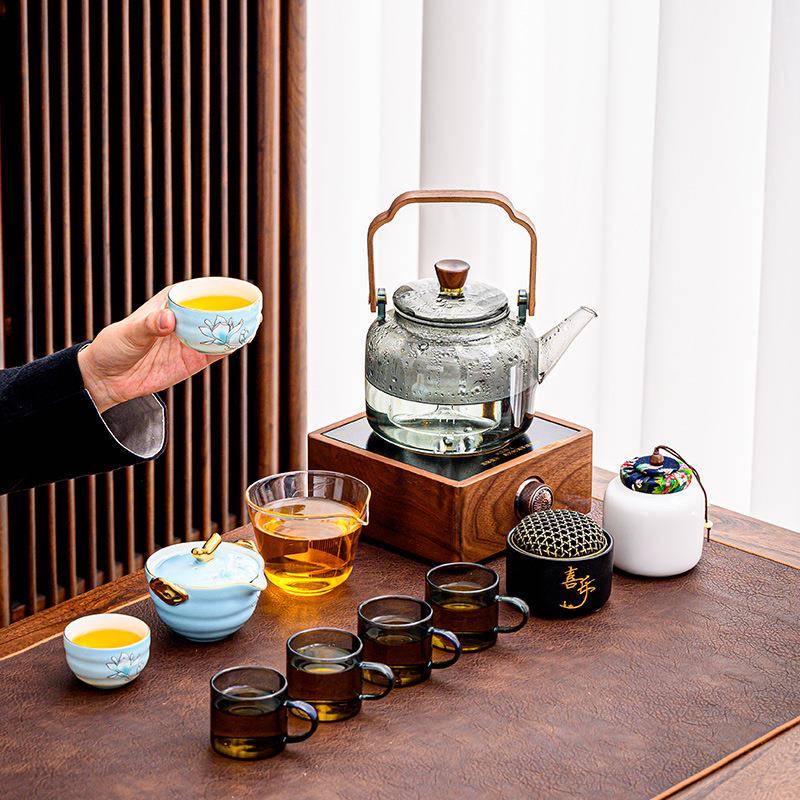 围炉煮壶茶套装玻璃KAM煮茶电陶整炉全套烤奶罐壶罐壶煮茶具一套