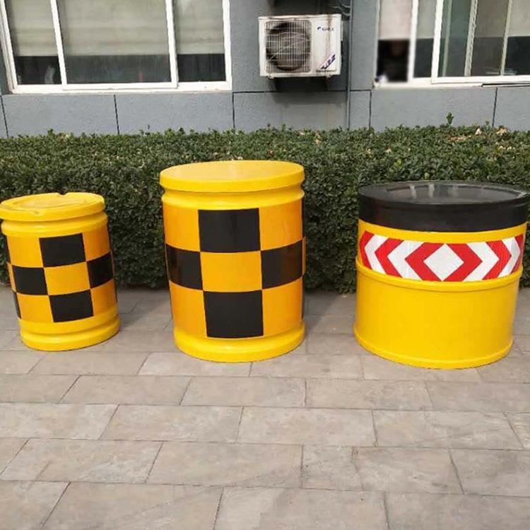 交通设施璃钢防撞桶高速出入口反光桶城市道路警示圆形路障桶