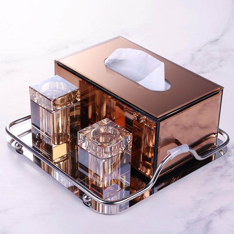 轻奢感抽无品牌/纸盒晶玻璃家用客厅茶几棉签水筒牙签盒收纳巾纸,收纳整理,纸巾盒,淘宝优惠券,粉丝福利购,淘宝优惠卷
