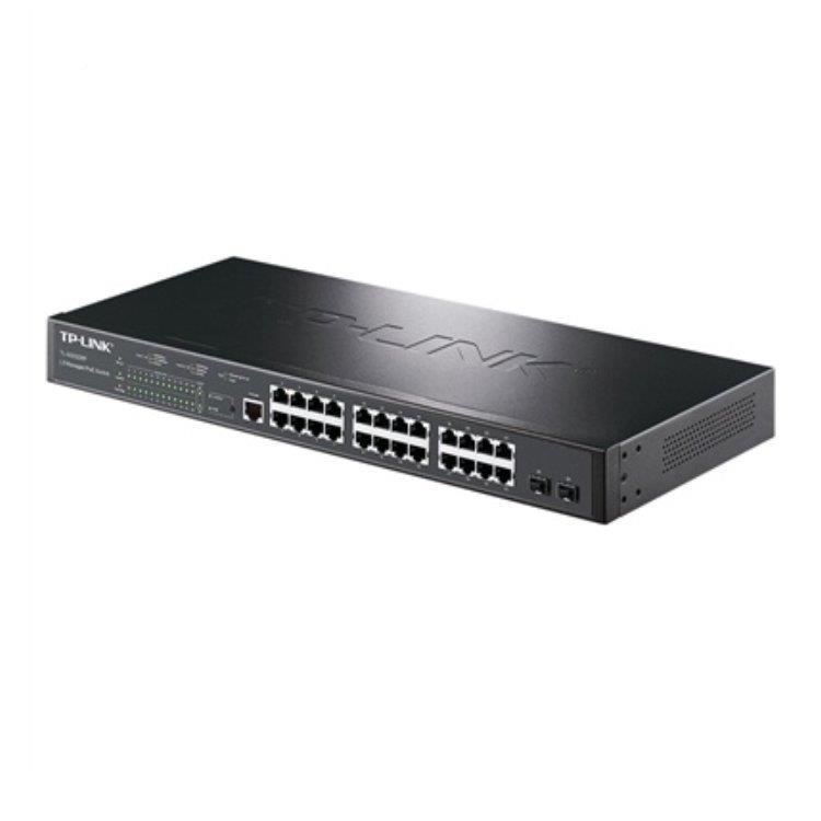 普联TP-LINKLT-SG522交P24口+2光口全PYL千兆三层网6管POE供电换