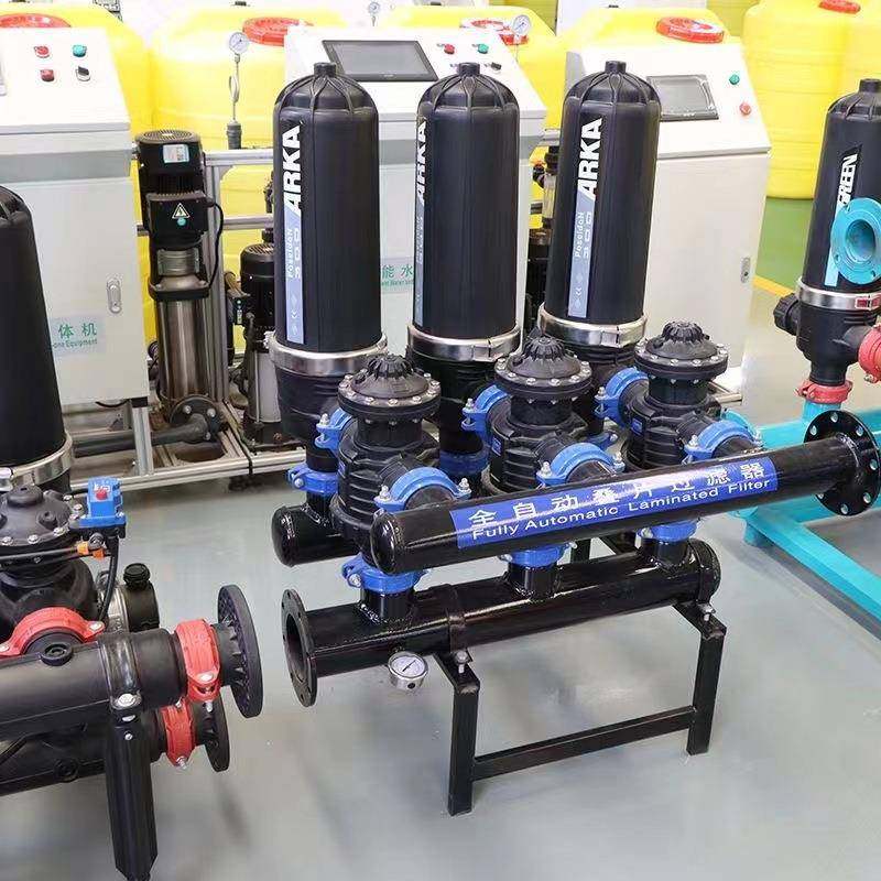 0灌溉项EQB目过滤器井水水灌溉肥过滤离一体机9心加双头叠片过滤