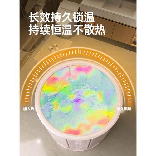 泡澡桶沐折叠JK221654浴大浴桶家人用全身洗澡桶缸儿童洗澡盆浴桶