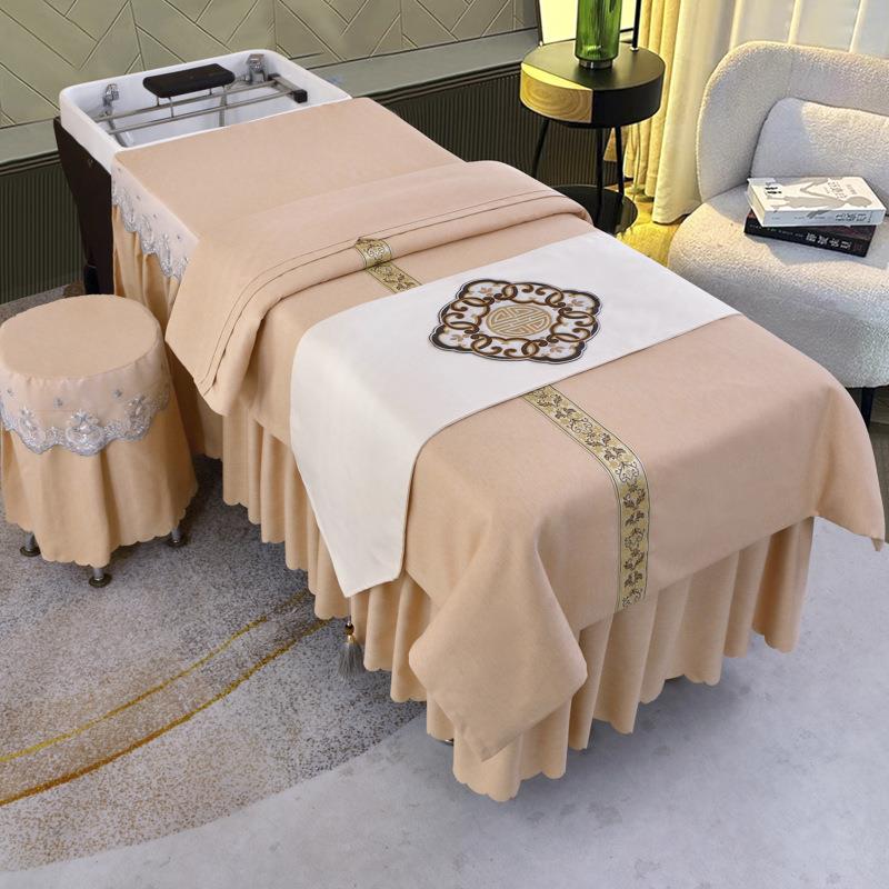 泰式洗头床头用床罩养发馆罩ORS理发店专高端头疗疗按摩床套罩四