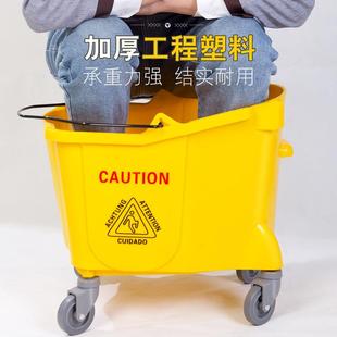 榨水车拖把桶店挤水桶免手洗拖地酒清洗拖把786拖布压桶水洁柞水