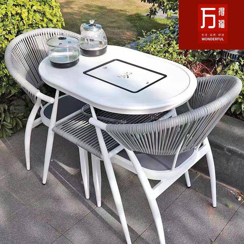 茶阳台小RBH椅桌椅网看书休闲喝茶藤椅三件套小户型一桌两桌椅红