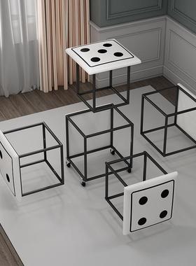 骰子魔方凳家22291用五组合一可收纳小空户沙发凳客厅省间合茶几