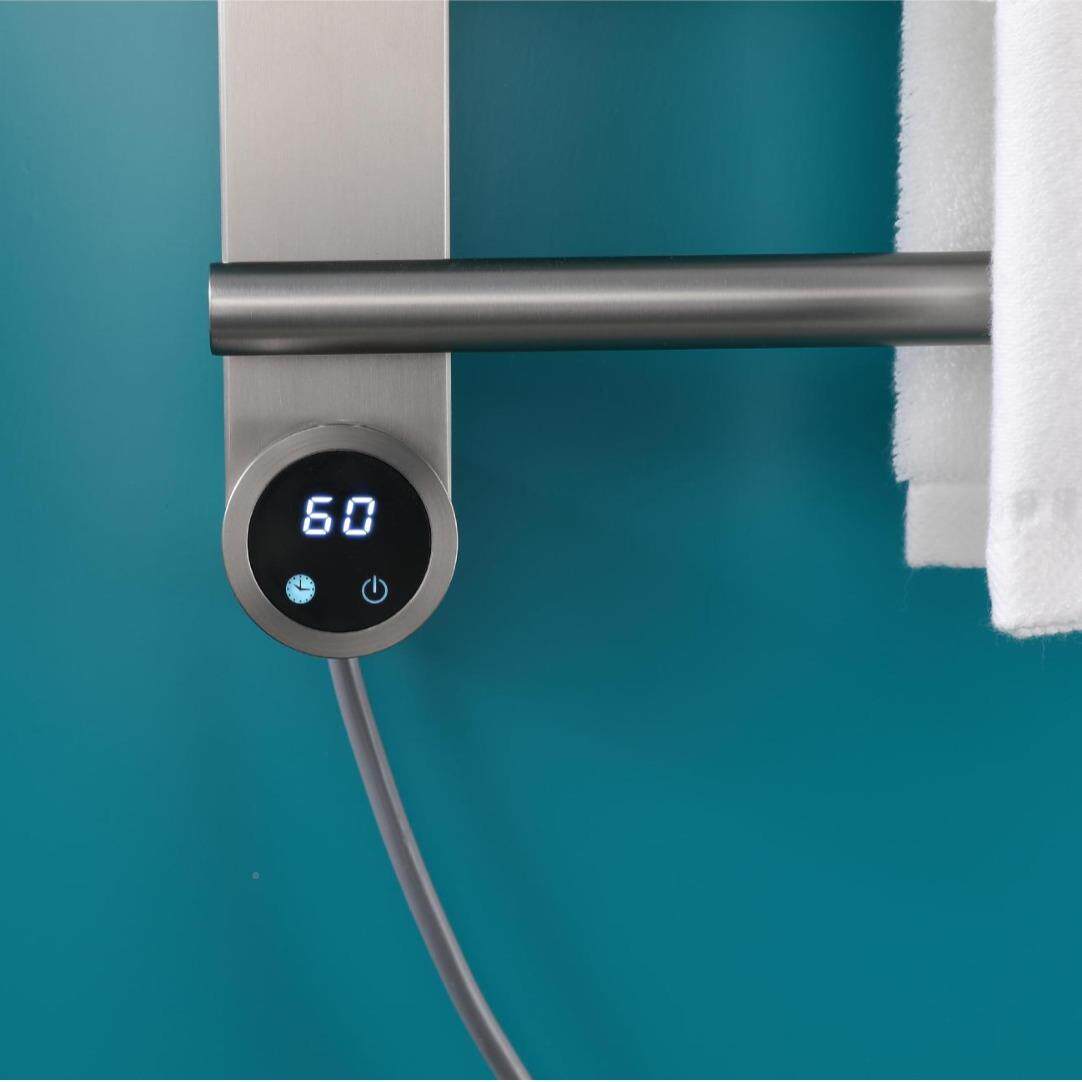 智能数显碳纤加维热家用浴室卫生XUB间红网不锈电加钢热毛巾架浴