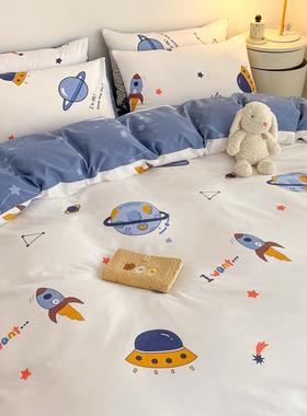 811笠床/1001.2儿童米件学生全棉1.5.卡BWV通上下床四套纯床棉三