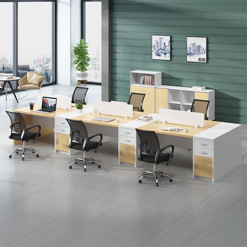 办公2桌屏风椅人四位卡座现代简约46人位财务办公桌组合PPY多功能