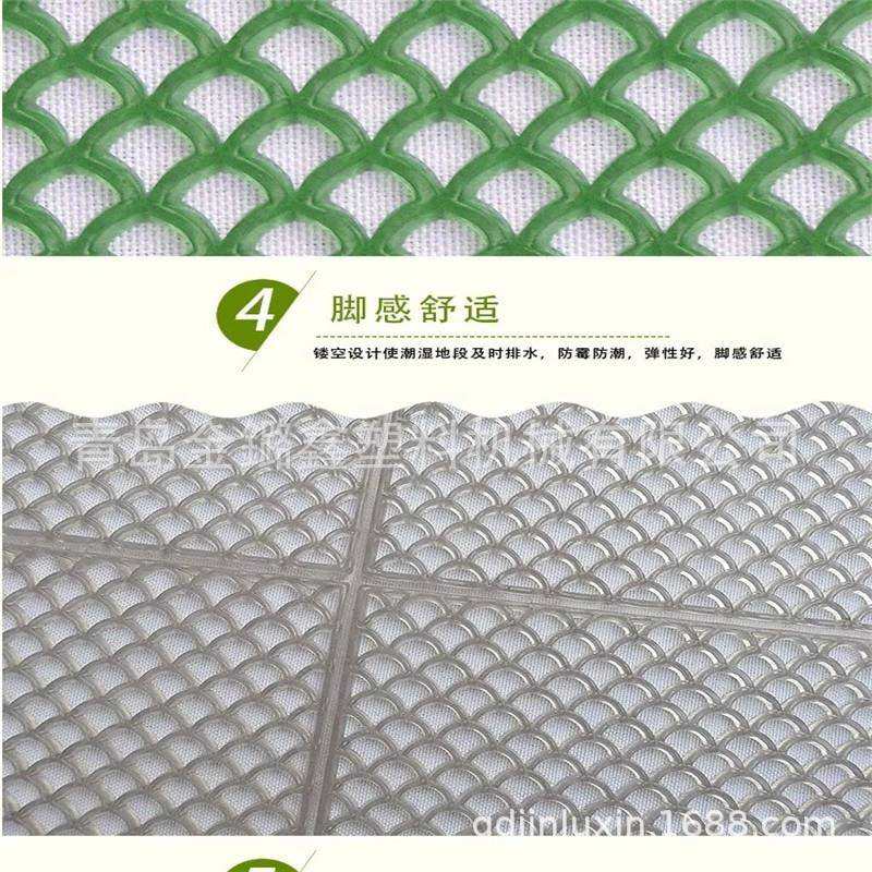 鱼鳞纹镂空地垫059晶透明V毯软塑料水浴室隔水防滑地垫PC脚垫门垫