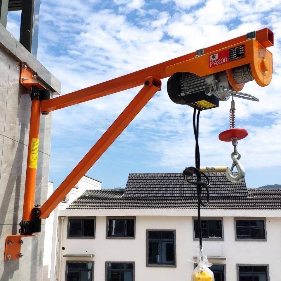 型电动葫芦220V家用吊机小型升微机卷扬墙机装修起重壁UUX支架其