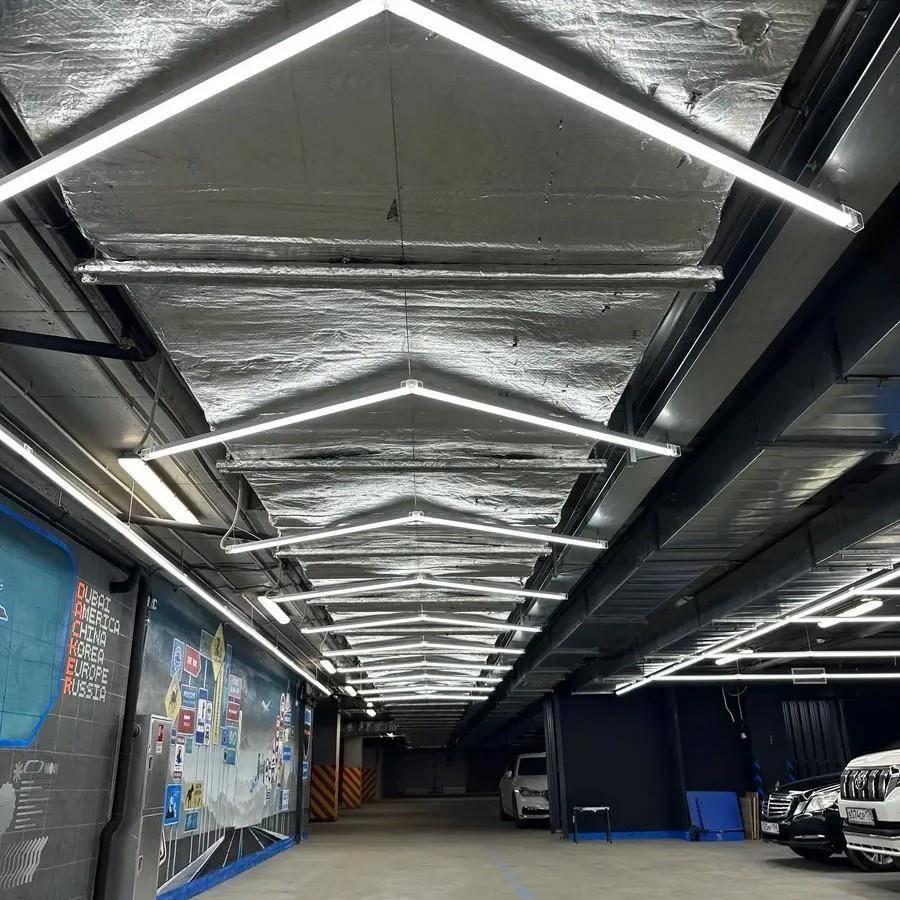 车库灯LED蜂窝六角工位灯防水商用店铺健身洗车房拼接氛围灯可定