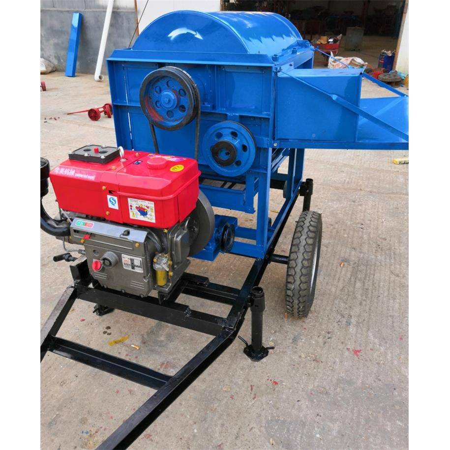 覆型黄豆高粱脱粒粒脱机RHF电机款柴油动力稻脱麦振动筛打粒机稻