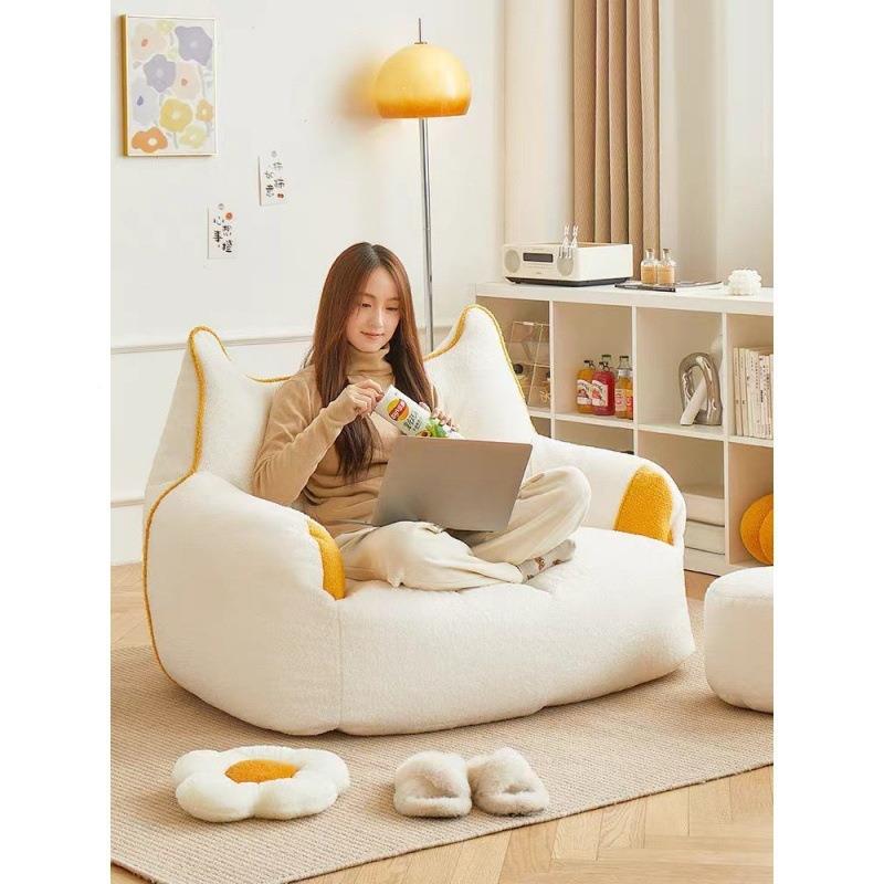 小阳台休闲椅毛毛虫躺椅网沙发子RHG懒人沙发可睡室榻榻红米可单