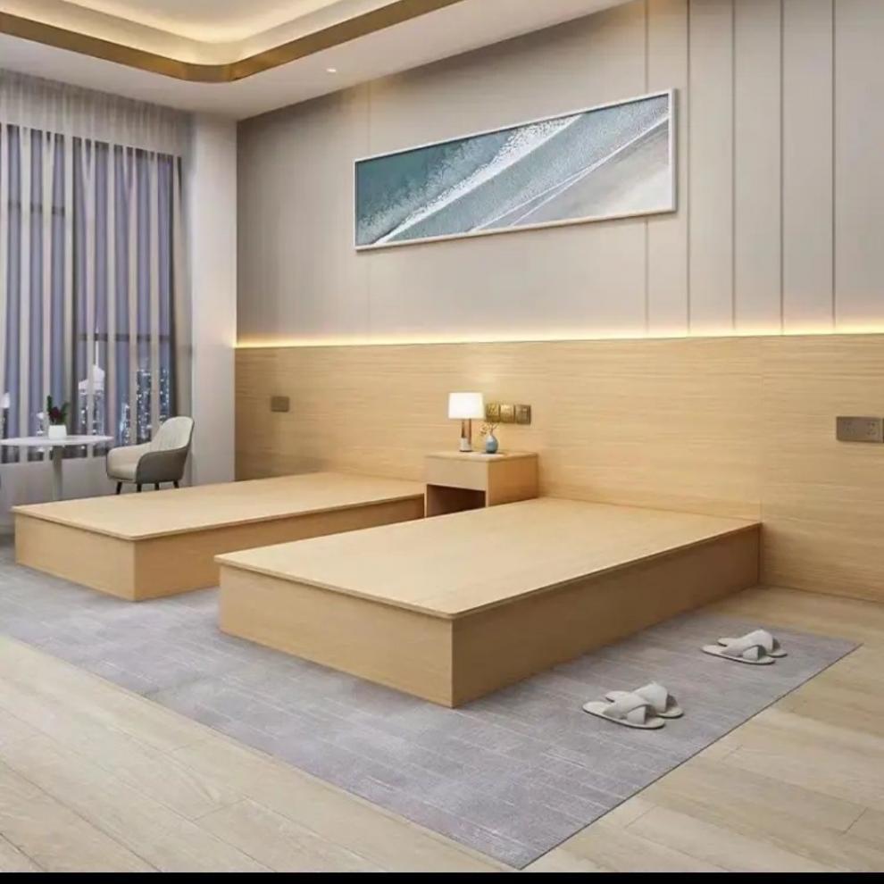 酒店床民宿1全套标间小户型公寓卧室双人床出租房组合家具现货