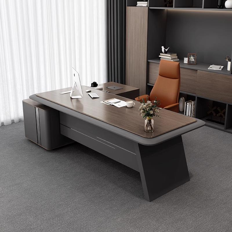 老简办公桌HKI约现代高档时尚文轻板奢大班台件柜总经理家具桌椅