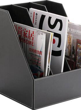 创整意皮革桌面文收纳盒hyb0985资料夹置物架文件框件筐用理架书