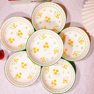 面碗家用陶瓷碗新款春意盎然面碗网红餐具加厚清仓螺蛳粉碗