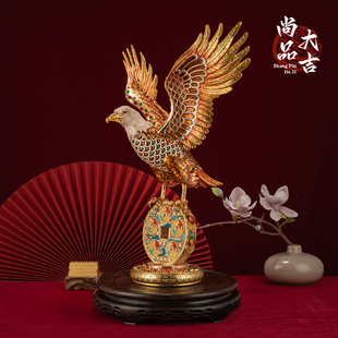 大展宏图珐琅彩摆件客厅玄关公司工艺品乔迁送礼开业高端礼品中式