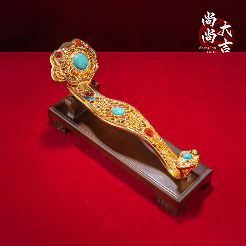 吉祥如意珐琅彩铜摆件客厅玄关公司工艺品乔迁开业高端礼品中式,家居饰品,桌面摆件,淘宝优惠券,粉丝福利购,淘宝优惠卷